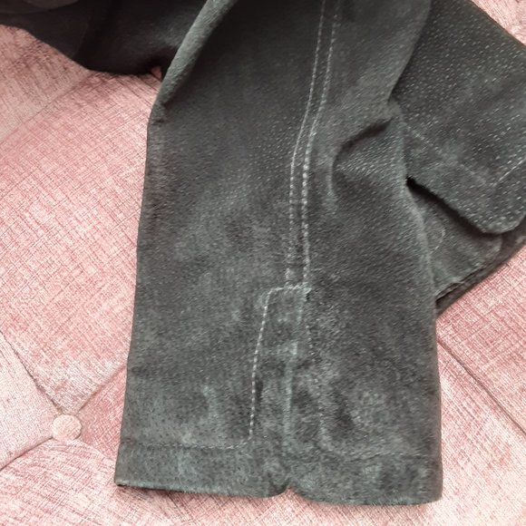 Atmosphere Women's Black Suede Leather Jacket Blazer Size Large - Picture 15 of 16